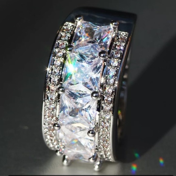 💍NEW💍8.7 CT 925 Sterling Silver Engagement Ring - Picture 4 of 4